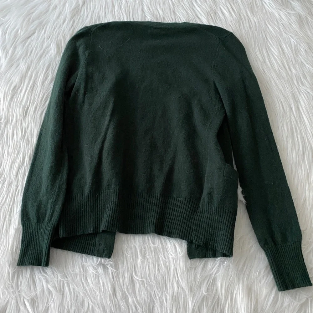J. Crew Dark Green Cardigan Sweater - Picture 4 of 4